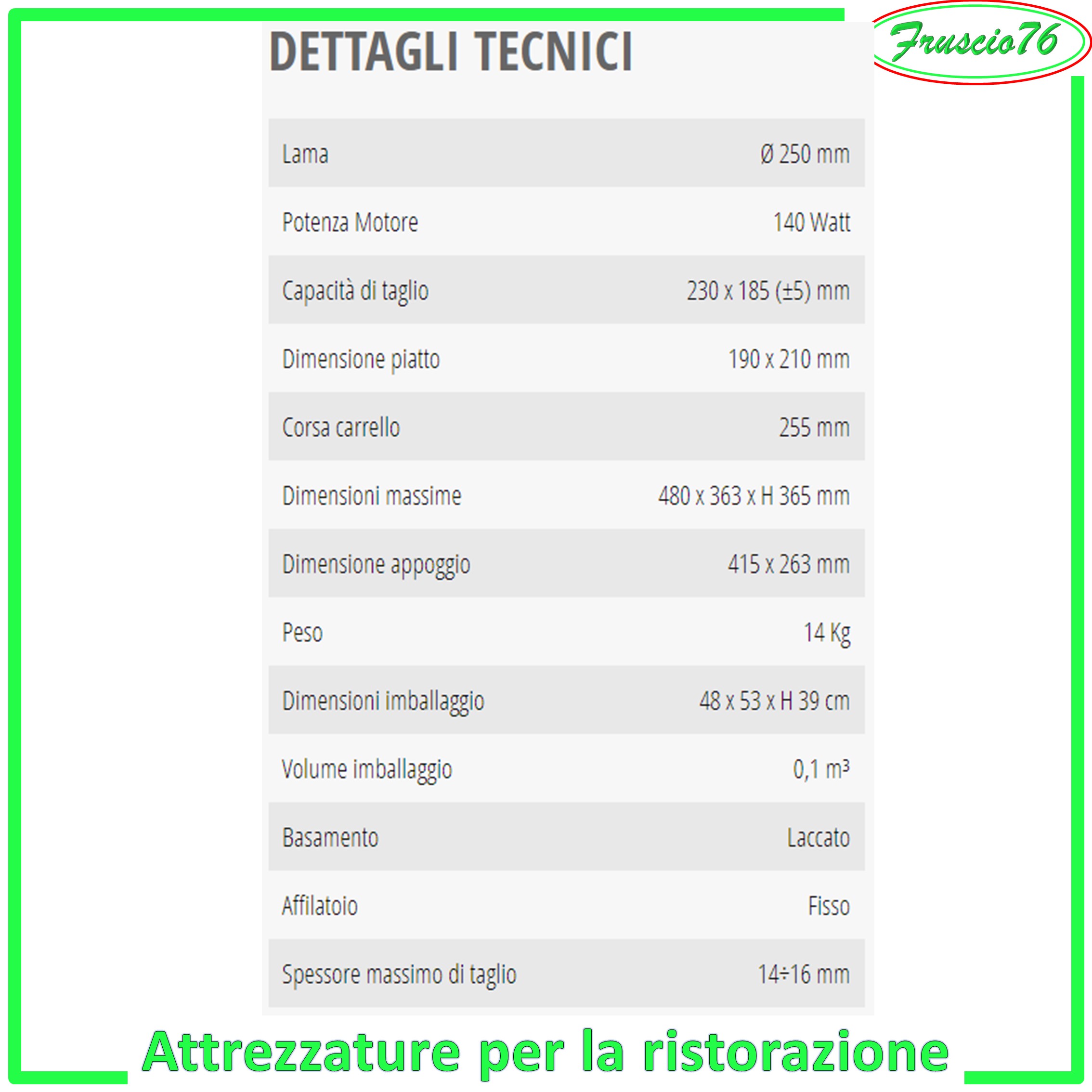 Affettatrice Elettrica Special Edition Rossa LAMA 25 250 RGV SEMI-professionale